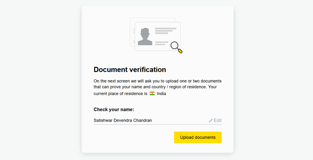 Submit valid identification documents
