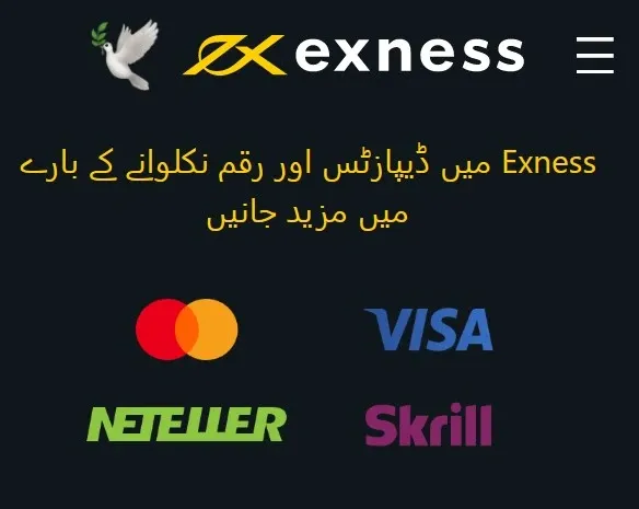 Exness ڈپازٹس اور نکلوانا۔